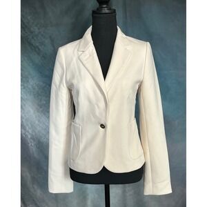 Cartonnier Anthropologie Ivory Blazer Jacket Dalmatian Print‎ Lined Womens